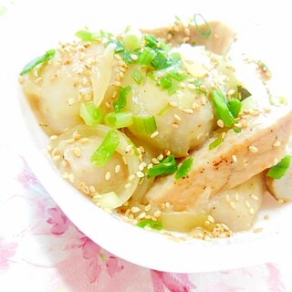 ❤豚ロースと里芋と玉葱の炊いたん❤
